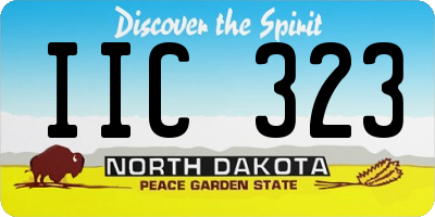 ND license plate IIC323