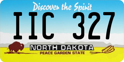 ND license plate IIC327