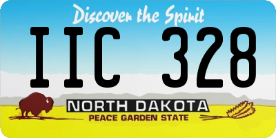 ND license plate IIC328