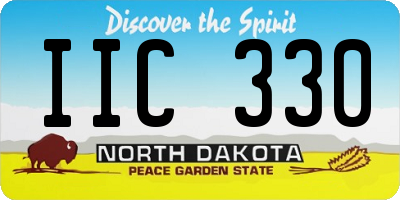 ND license plate IIC330