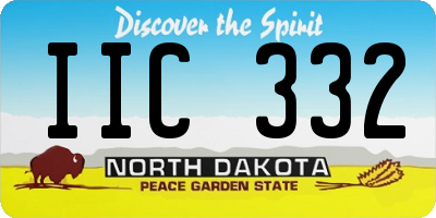 ND license plate IIC332