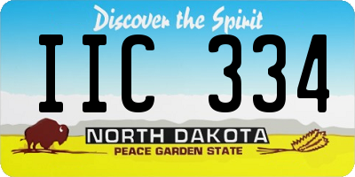 ND license plate IIC334