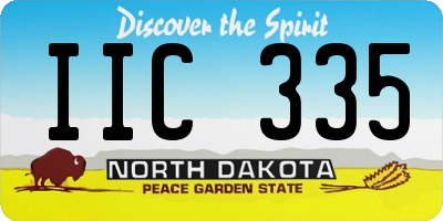 ND license plate IIC335
