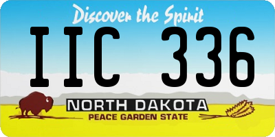 ND license plate IIC336