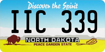 ND license plate IIC339