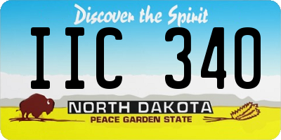 ND license plate IIC340
