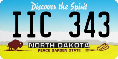 ND license plate IIC343