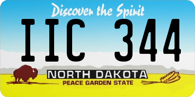 ND license plate IIC344