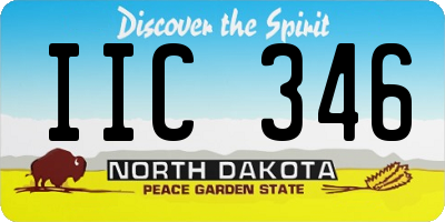 ND license plate IIC346