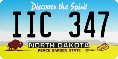 ND license plate IIC347