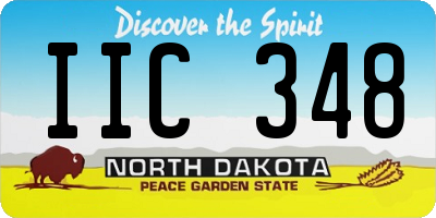 ND license plate IIC348