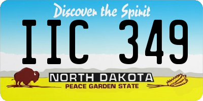 ND license plate IIC349