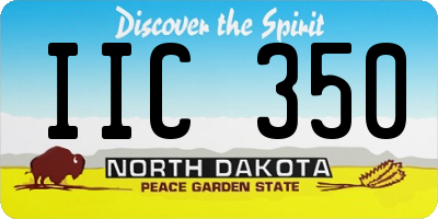 ND license plate IIC350