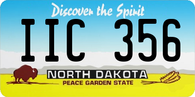 ND license plate IIC356
