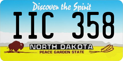 ND license plate IIC358