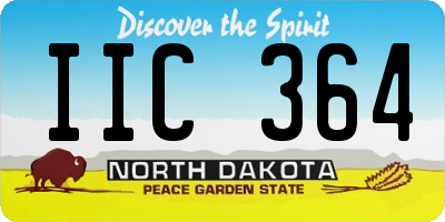 ND license plate IIC364