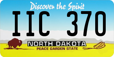 ND license plate IIC370