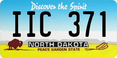 ND license plate IIC371