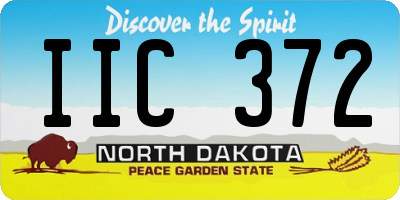 ND license plate IIC372