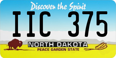 ND license plate IIC375