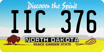 ND license plate IIC376