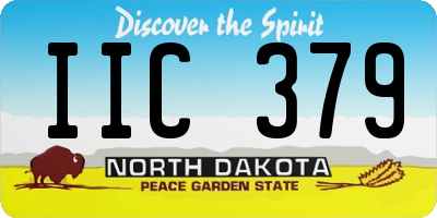 ND license plate IIC379