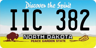 ND license plate IIC382