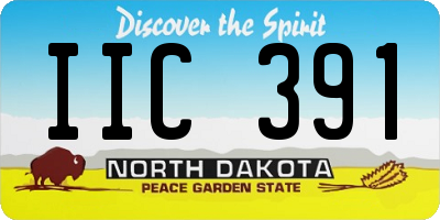 ND license plate IIC391