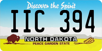 ND license plate IIC394