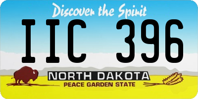 ND license plate IIC396