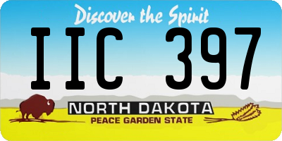 ND license plate IIC397