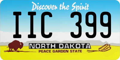 ND license plate IIC399