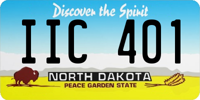 ND license plate IIC401