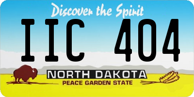 ND license plate IIC404