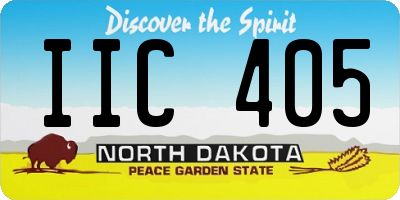 ND license plate IIC405
