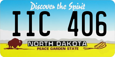 ND license plate IIC406