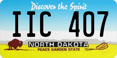 ND license plate IIC407