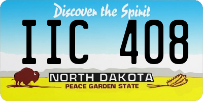 ND license plate IIC408