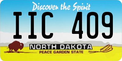 ND license plate IIC409