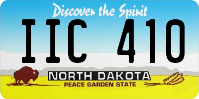 ND license plate IIC410