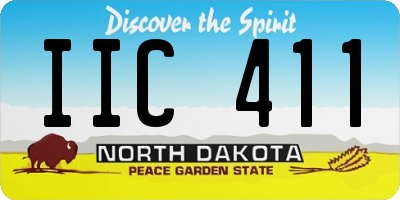 ND license plate IIC411