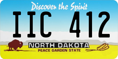ND license plate IIC412