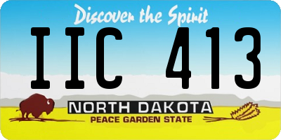 ND license plate IIC413