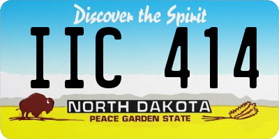 ND license plate IIC414