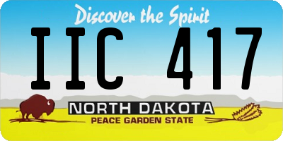 ND license plate IIC417
