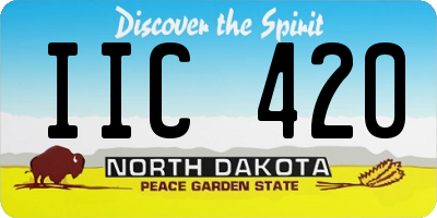 ND license plate IIC420