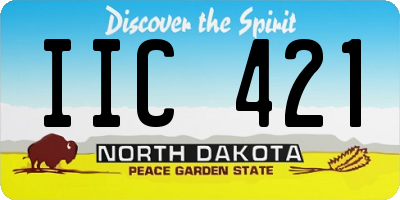 ND license plate IIC421