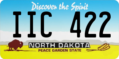 ND license plate IIC422