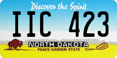 ND license plate IIC423
