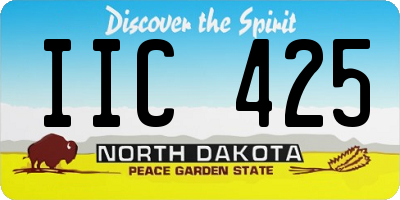 ND license plate IIC425